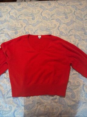 a new day Red V-Neck Pullover Sweater